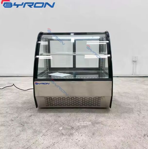 Byron High Quality Commercial Stainless Steel Freezer Cake Cabinet Fridge showcase for Bakery Dessert