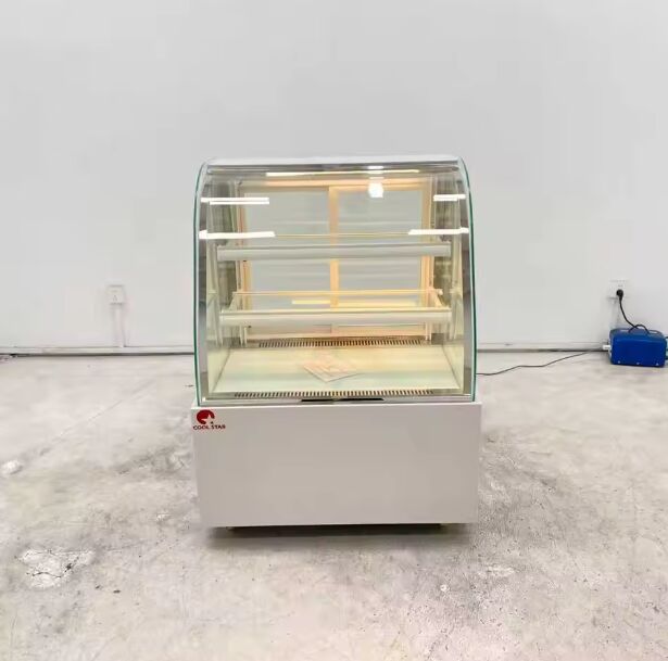 Bakery Display Cake Refrigerated Cold Food Bars Counter Cabinet Cake Showcase with Glass Doors for Commercial Cake Shops