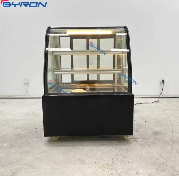 Bakery Display Cake Refrigerated Cold Food Bars Counter Cabinet Cake Showcase with Glass Doors for Commercial Cake Shops