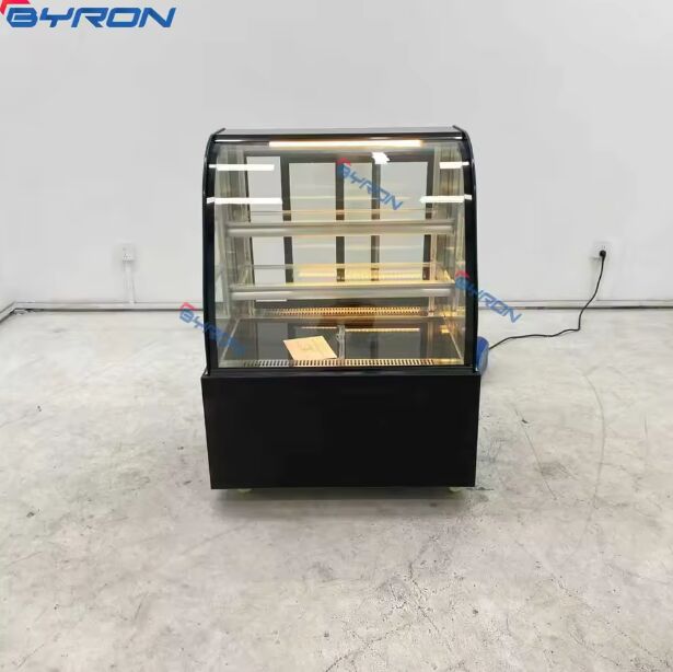 Bakery Display Cake Refrigerated Cold Food Bars Counter Cabinet Cake Showcase with Glass Doors for Commercial Cake Shops