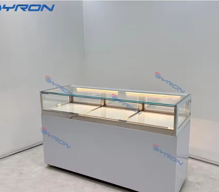 Single Layer Bakery Refrigerated showcase Cake Display Cake Chiller Counter Display Glass Door Fridge on Counter
