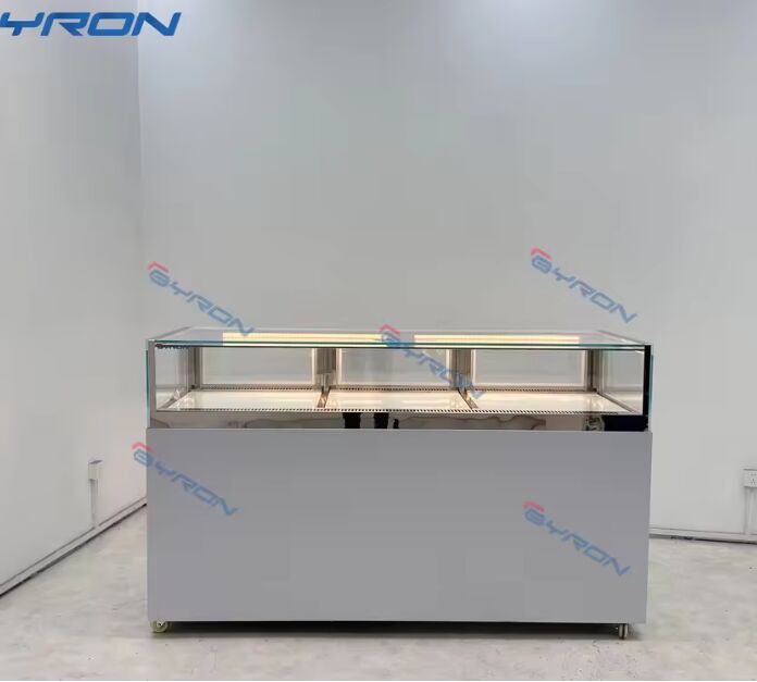 Single Layer Bakery Refrigerated showcase Cake Display Cake Chiller Counter Display Glass Door Fridge on Counter