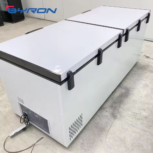 Commercial Chest Freezer Direct Cooling 1-4 Doors Refrigerator for Fresh Frozen Food Storage Horizontal Freezer for Supermarket