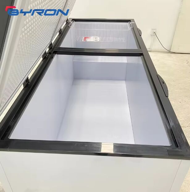 Commercial Chest Freezer Direct Cooling 1-4 Doors Refrigerator for Fresh Frozen Food Storage Horizontal Freezer for Supermarket