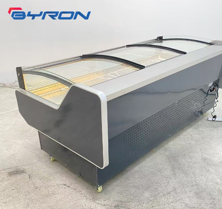 Fan Cooling Mechanical Fresh Meat Display Cabinet Meat Showcase Commercial Meat Freezer Refrigerator Butcher Shop Deli Store OEM
