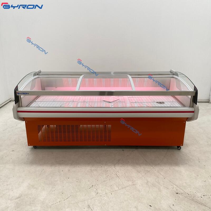 Single-Temperature Meat Cooler Display Refrigerated Showcase for Fresh Meat Storage for Meat Shops and Delis