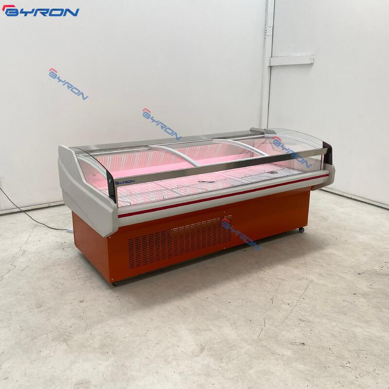 Single-Temperature Meat Cooler Display Refrigerated Showcase for Fresh Meat Storage for Meat Shops and Delis
