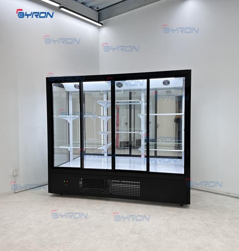 Flower Display Refrigerator Cabinet Glass Door Display Cooler with Digital Display and Air Cooling