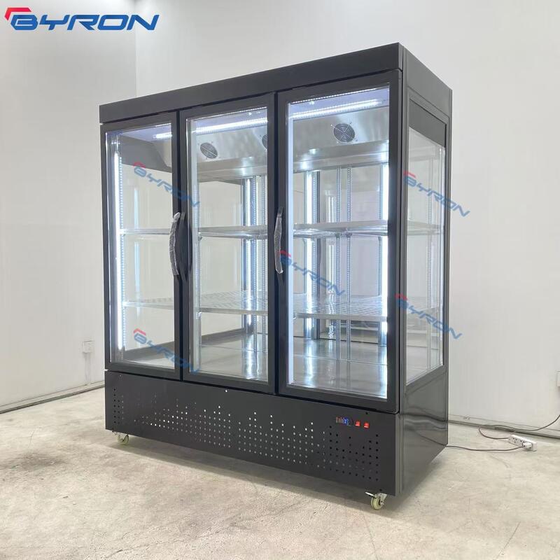 Flower Display Refrigerator Cabinet Glass Door Display Cooler with Digital Display and Air Cooling