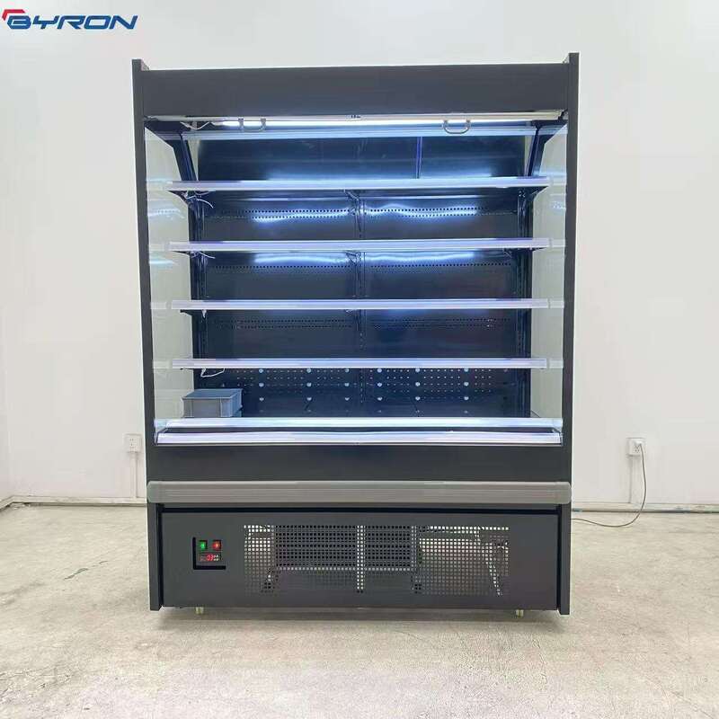 BYRON Air Curtain Open Display Fridge Environmental Supermarket Commercial FreeStanding Refrigeration Equipment