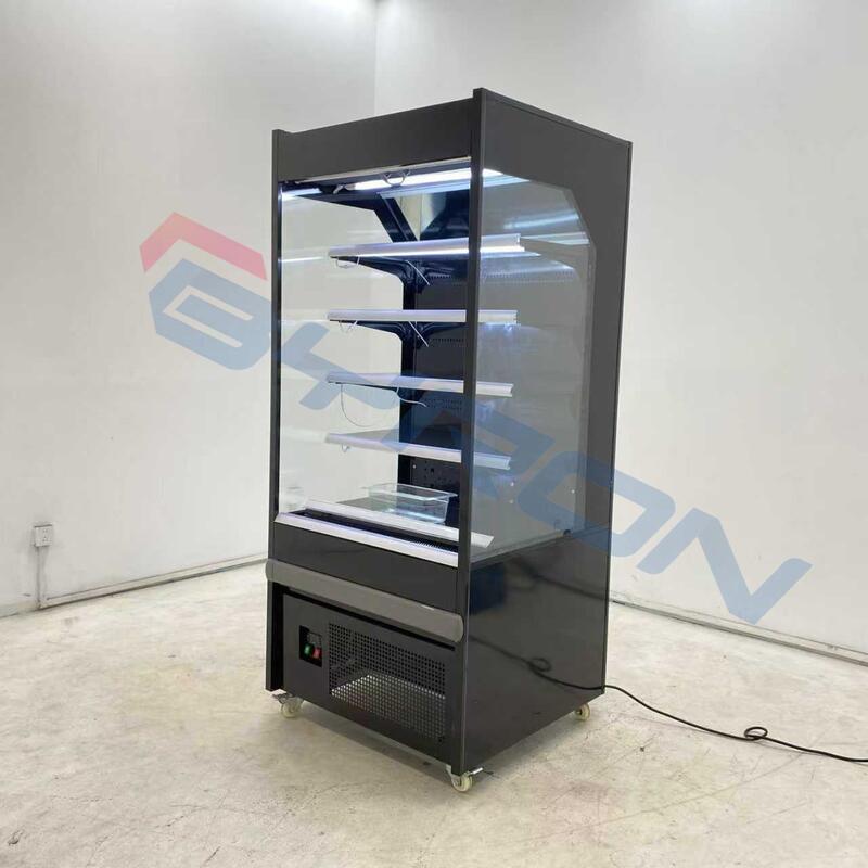 Commercial Supermarket Air Curtain Cabinet for Fresh-keeping Vegetable Fruit Beverage Display Refrigerated Display Equipment