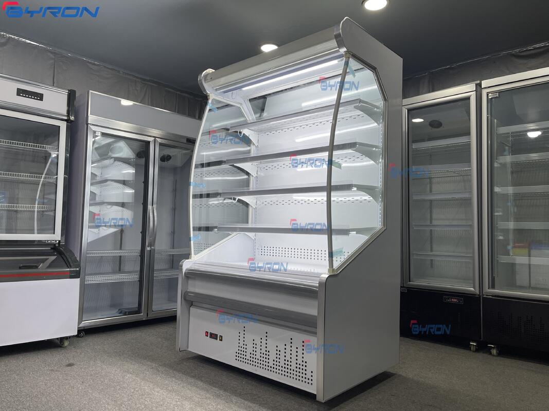 Commercial Supermarket Air Curtain Cabinet for Fresh-keeping Vegetable Fruit Beverage Display Refrigerated Display Equipment