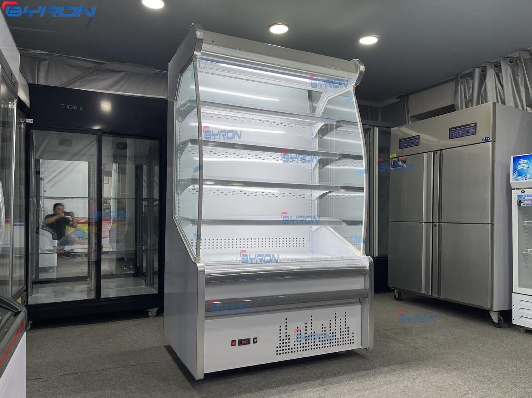Commercial Supermarket Air Curtain Cabinet for Fresh-keeping Vegetable Fruit Beverage Display Refrigerated Display Equipment
