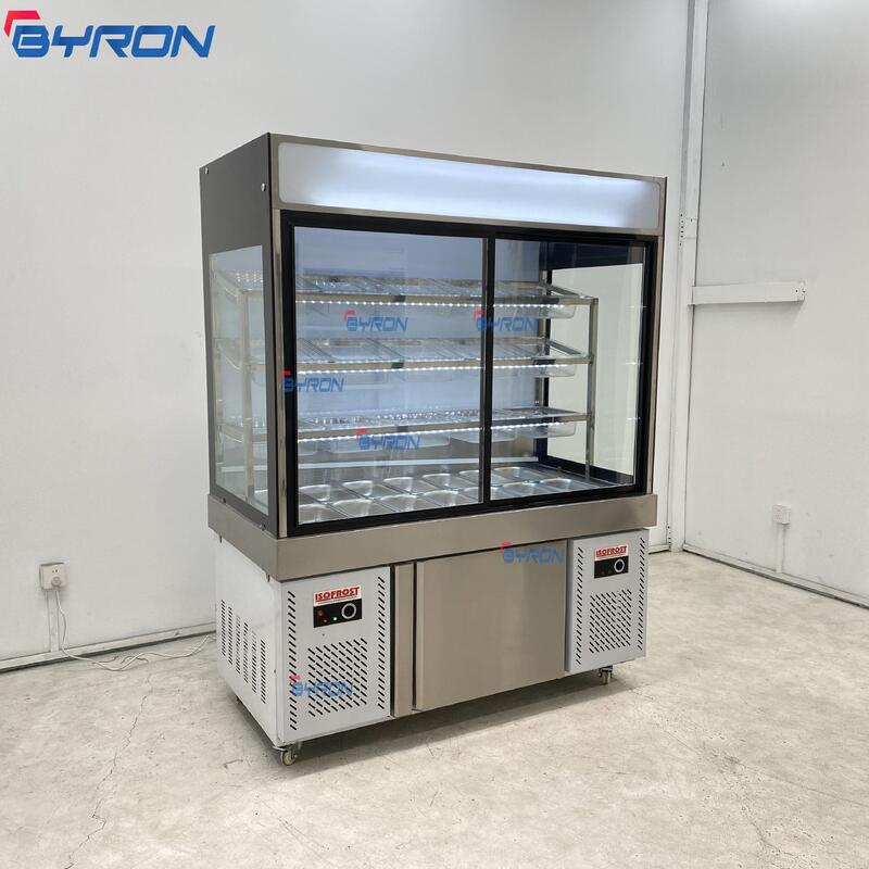 Hot Pot Malatang with Sliding DoorBuffet Commercial Freezer Upright Refrigerator Commercial Refrigerator