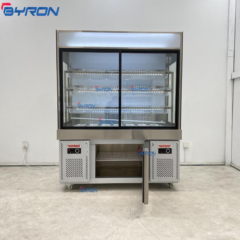 Hot Pot Malatang with Sliding DoorBuffet Commercial Freezer Upright Refrigerator Commercial Refrigerator
