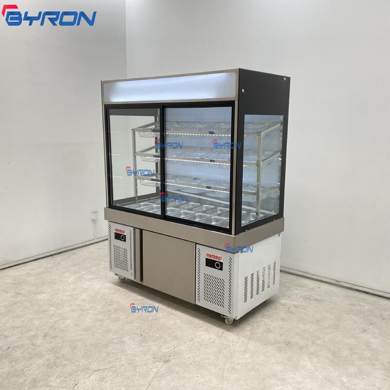 Hot Pot Malatang with Sliding DoorBuffet Commercial Freezer Upright Refrigerator Commercial Refrigerator