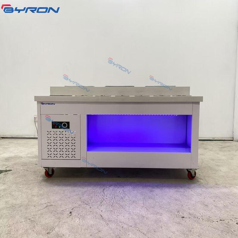 Commercial Hot Pot Restaurant Self-Service Seasoning & Dipping Sauce Chest 2-Door Refrigerator with Fragrant Cold Dish Display