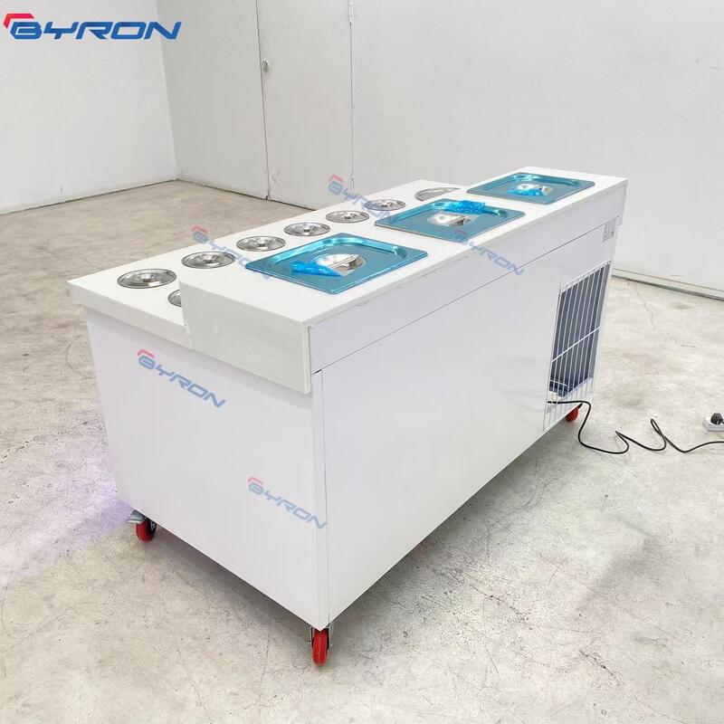 Commercial Multifunction Hotpot Malatang Seasoning Refrigerator Mechanical Control Digital Direct Cooling Buffet Dipping Station