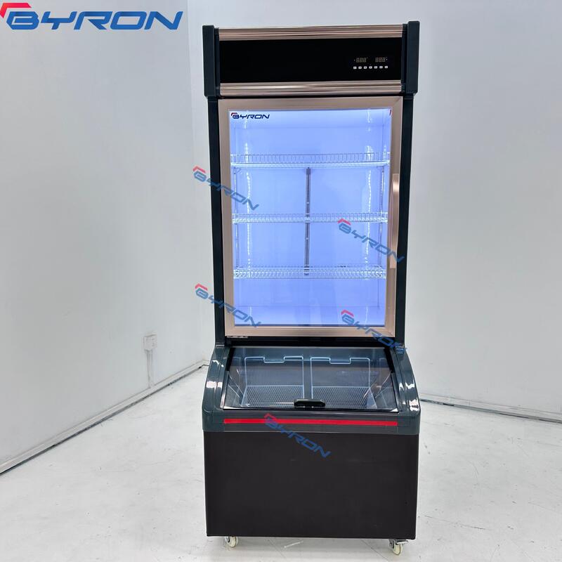 Best Selling Convenience Store Multi Functional Vertical Drink Refrigerator Ice Cream Cryogenic Freezer