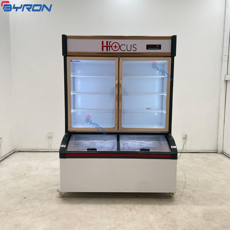 Best Selling Convenience Store Multi Functional Vertical Drink Refrigerator Ice Cream Cryogenic Freezer