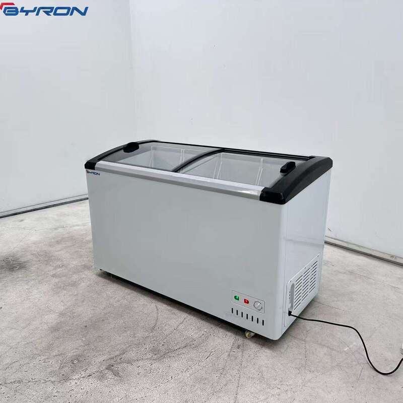 BYRON Commercial Single-Temperature Direct Cooling Top Open Chest Freezer Low Noise Large Capacity Frozen Storage Refrigerator