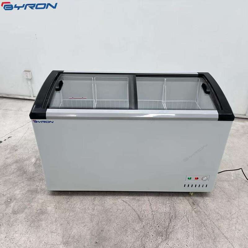 BYRON Commercial Single-Temperature Direct Cooling Top Open Chest Freezer Low Noise Large Capacity Frozen Storage Refrigerator