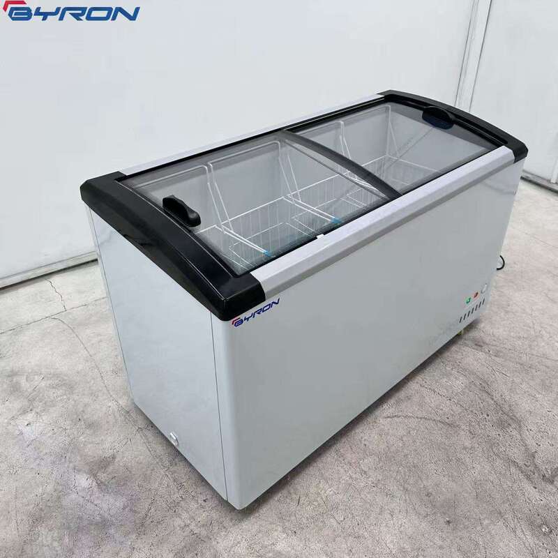 BYRON Commercial Single-Temperature Direct Cooling Top Open Chest Freezer Low Noise Large Capacity Frozen Storage Refrigerator