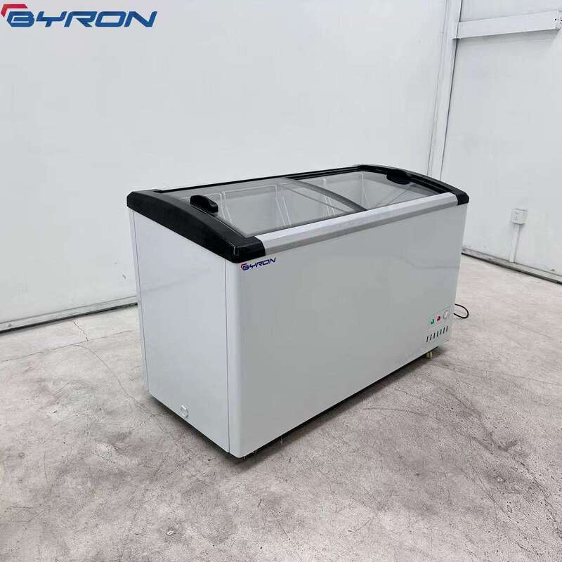 BYRON Commercial Single-Temperature Direct Cooling Top Open Chest Freezer Low Noise Large Capacity Frozen Storage Refrigerator