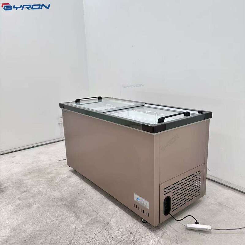 BYRON Commercial Single-Temperature Direct Cooling Top Open Chest Freezer Low Noise Large Capacity Frozen Storage Refrigerator