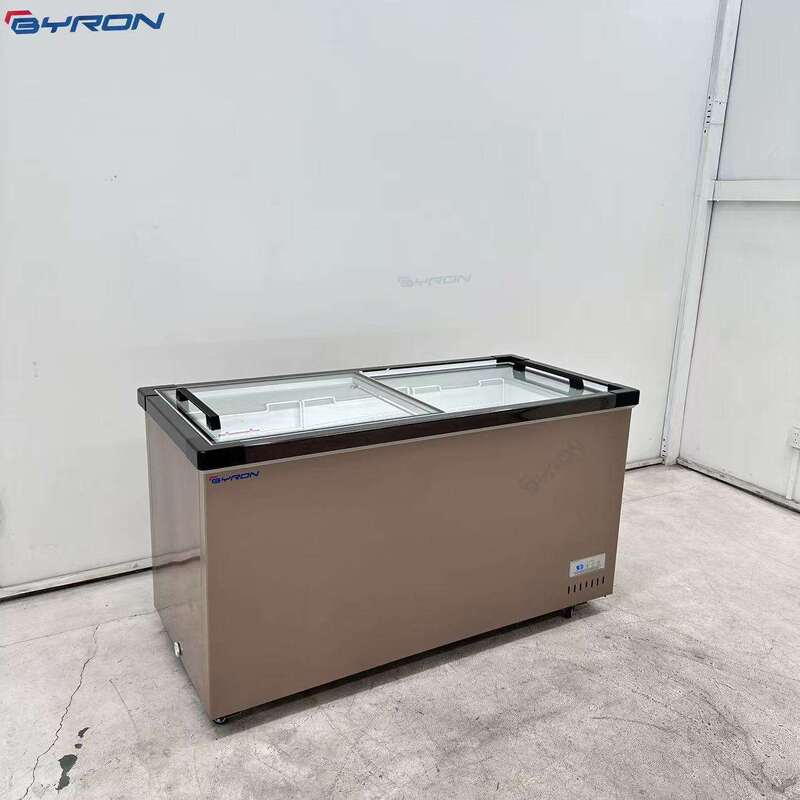 BYRON Commercial Single-Temperature Direct Cooling Top Open Chest Freezer Low Noise Large Capacity Frozen Storage Refrigerator
