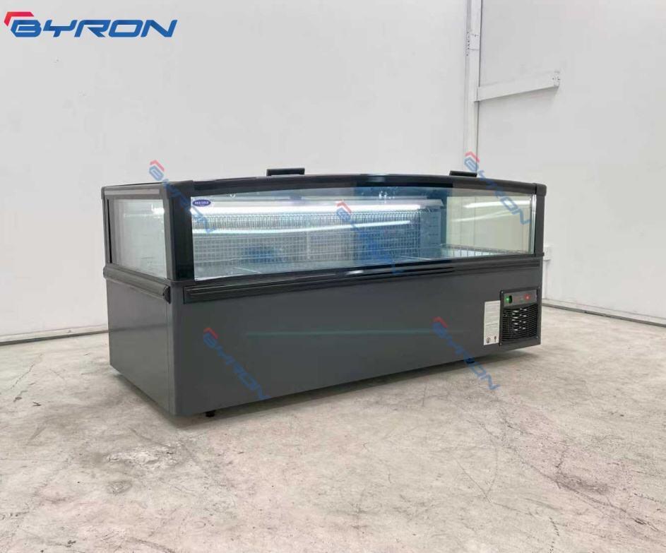Island Display Refrigeration Equipment Combine Island Freezer Glass Portable Outdoor Compressor Sliding Door Garage Double Doors