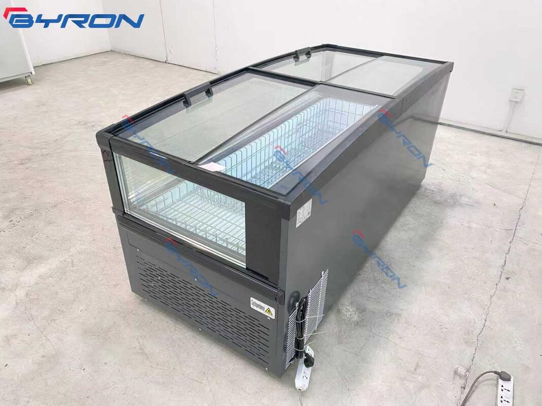 Island Display Refrigeration Equipment Combine Island Freezer Glass Portable Outdoor Compressor Sliding Door Garage Double Doors