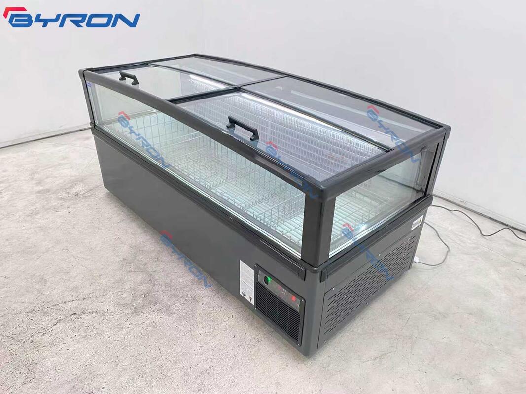 Island Display Refrigeration Equipment Combine Island Freezer Glass Portable Outdoor Compressor Sliding Door Garage Double Doors