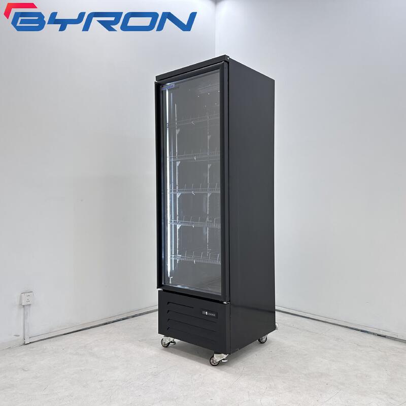 Freezer Display Cabinet Upright 1Door 450L Vertical Glass Door Icecream Showcase Equipment