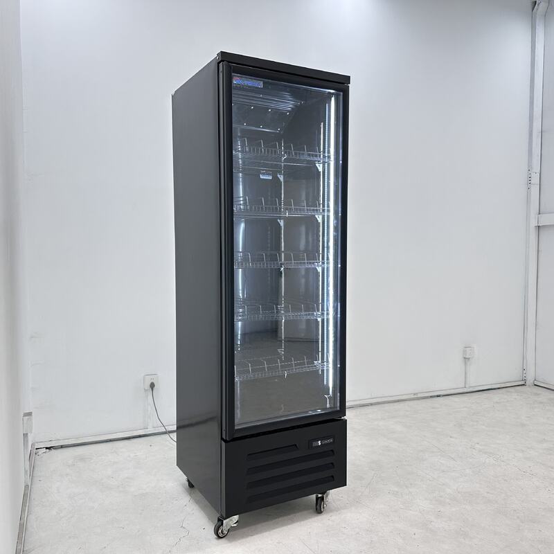 Freezer Display Cabinet Upright 1Door 450L Vertical Glass Door Icecream Showcase Equipment