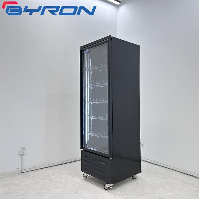 Freezer Display Cabinet Upright 1Door 450L Vertical Glass Door Icecream Showcase Equipment
