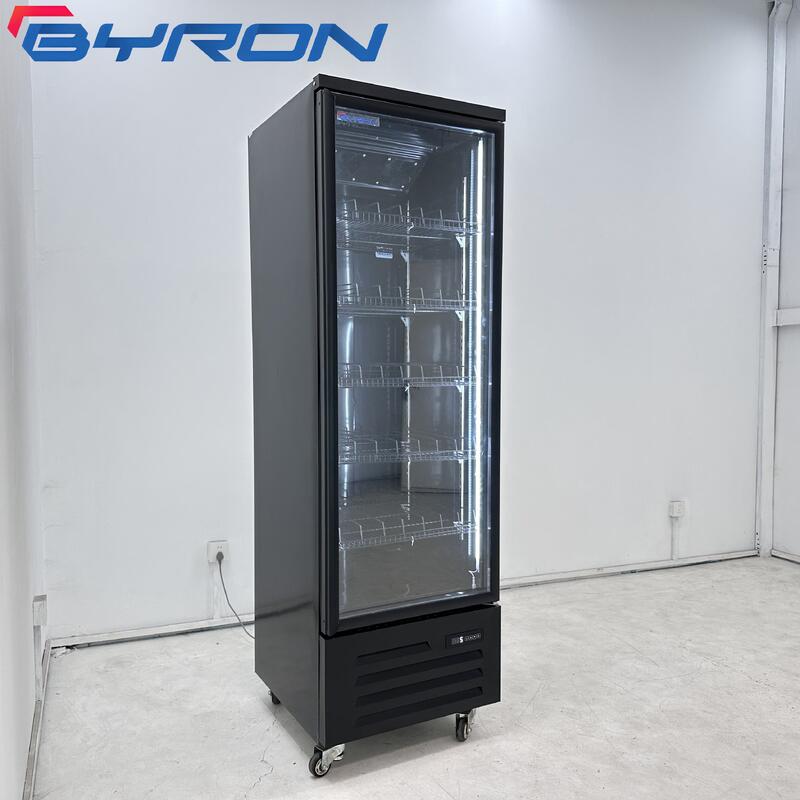 Freezer Display Cabinet Upright 1Door 450L Vertical Glass Door Icecream Showcase Equipment