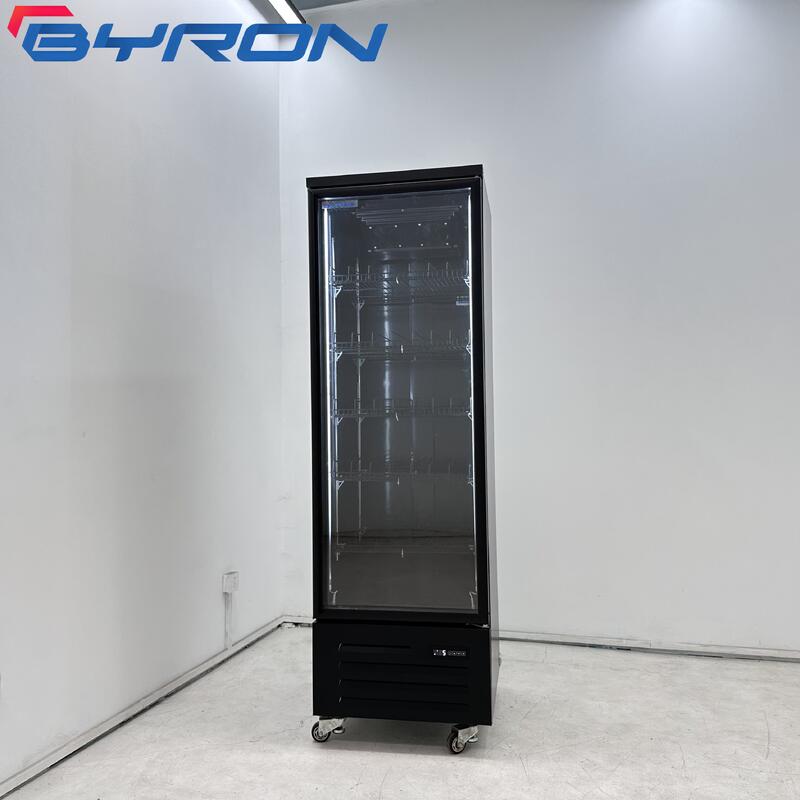 Freezer Display Cabinet Upright 1Door 450L Vertical Glass Door Icecream Showcase Equipment