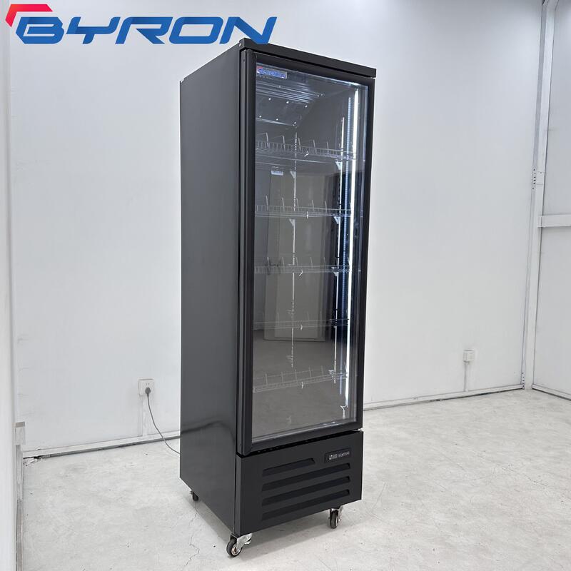 Freezer Display Cabinet Upright 1Door 450L Vertical Glass Door Icecream Showcase Equipment