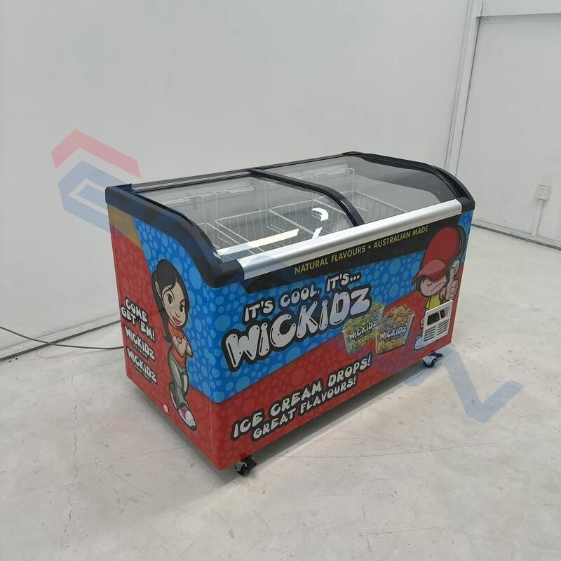 Open Top Refrigerator Showcase Commercial Refrigerator Ice Cream Chest Fridge Blast Freeze Flash Chiller