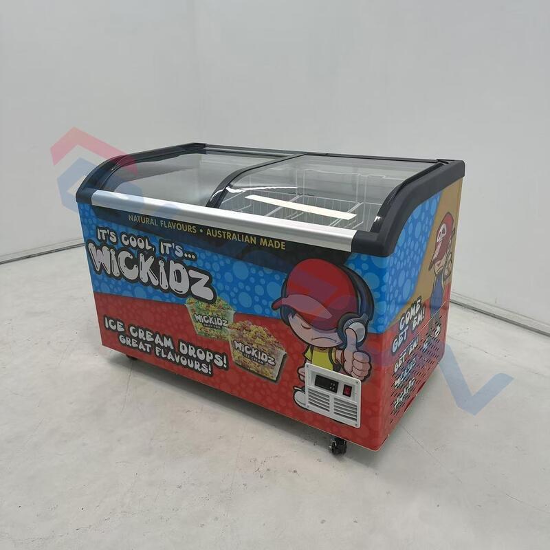Open Top Refrigerator Showcase Commercial Refrigerator Ice Cream Chest Fridge Blast Freeze Flash Chiller