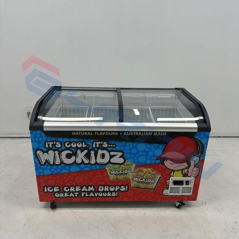 Open Top Refrigerator Showcase Commercial Refrigerator Ice Cream Chest Fridge Blast Freeze Flash Chiller