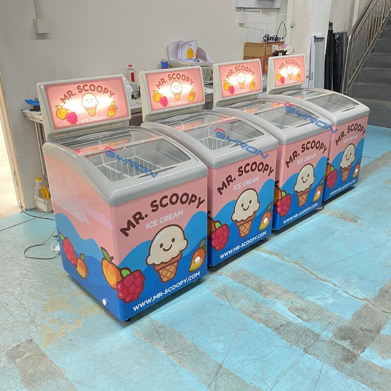 Open Top Refrigerator Showcase Commercial Refrigerator Ice Cream Chest Fridge Blast Freeze Flash Chiller