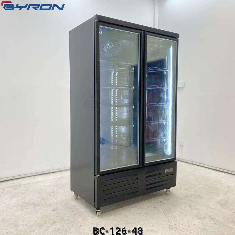 Byron Clear Vertical Ice Cream Cake Upright Display Small Freezer for Ice Cream with Supermarket Multidecks Commercial